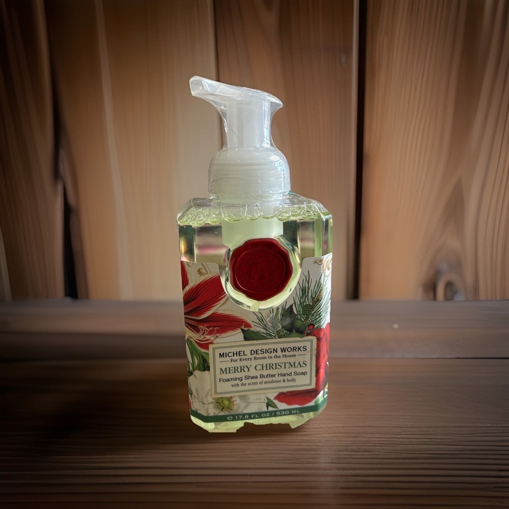 Michel Design Works Foaming Shea Butter Hand Soap Merry Christmas 17.8 fl oz New